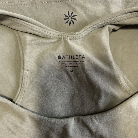 Athleta Sage Green Conscious Crop Top Sports Bra Yoga - Picture 4 of 4